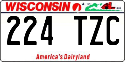 WI license plate 224TZC