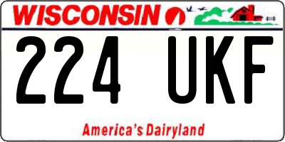 WI license plate 224UKF