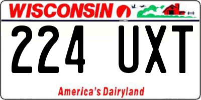 WI license plate 224UXT
