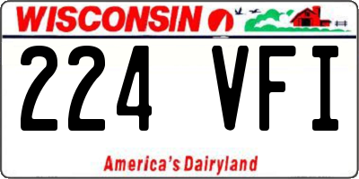WI license plate 224VFI