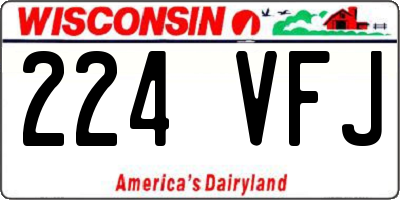 WI license plate 224VFJ