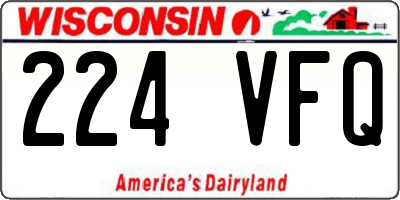 WI license plate 224VFQ