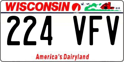 WI license plate 224VFV