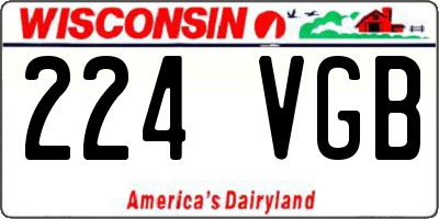 WI license plate 224VGB