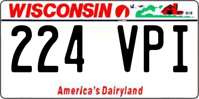 WI license plate 224VPI