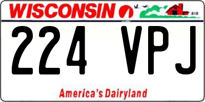 WI license plate 224VPJ