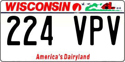 WI license plate 224VPV