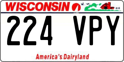 WI license plate 224VPY