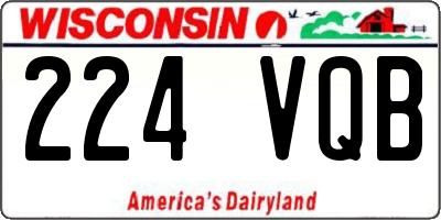 WI license plate 224VQB