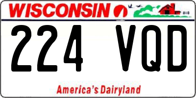 WI license plate 224VQD