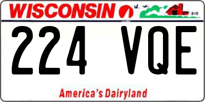 WI license plate 224VQE