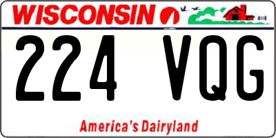 WI license plate 224VQG
