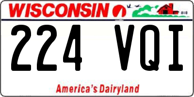 WI license plate 224VQI