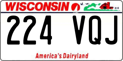 WI license plate 224VQJ