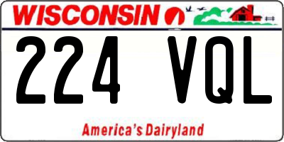 WI license plate 224VQL