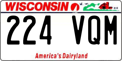 WI license plate 224VQM