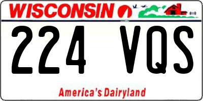 WI license plate 224VQS