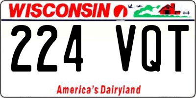 WI license plate 224VQT