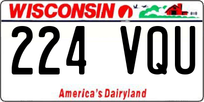 WI license plate 224VQU