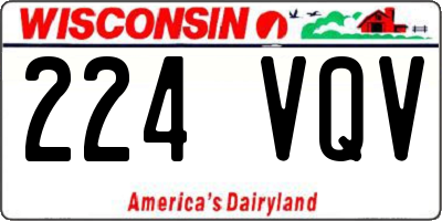 WI license plate 224VQV