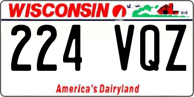 WI license plate 224VQZ