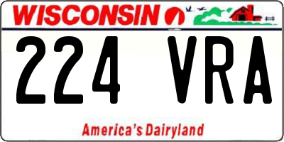 WI license plate 224VRA