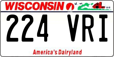 WI license plate 224VRI