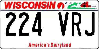 WI license plate 224VRJ