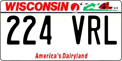 WI license plate 224VRL