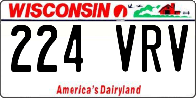 WI license plate 224VRV