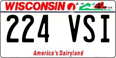 WI license plate 224VSI