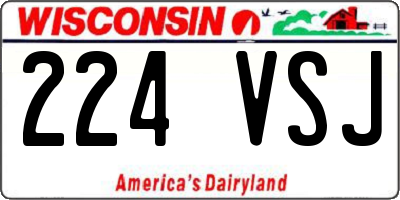 WI license plate 224VSJ