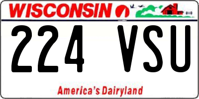 WI license plate 224VSU
