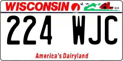 WI license plate 224WJC