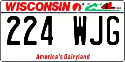 WI license plate 224WJG