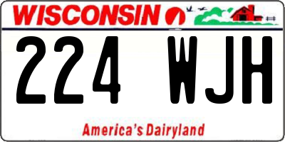 WI license plate 224WJH