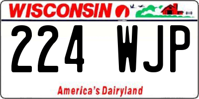 WI license plate 224WJP