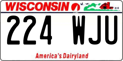 WI license plate 224WJU