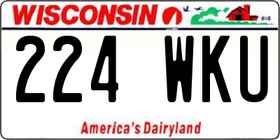 WI license plate 224WKU