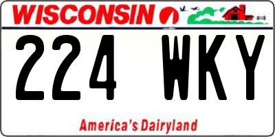WI license plate 224WKY