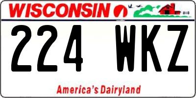 WI license plate 224WKZ