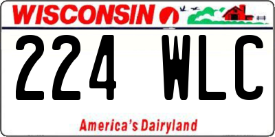 WI license plate 224WLC