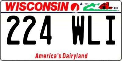 WI license plate 224WLI