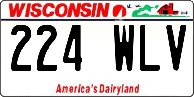WI license plate 224WLV