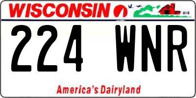 WI license plate 224WNR
