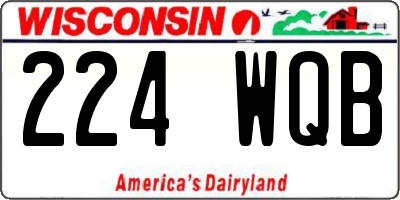 WI license plate 224WQB