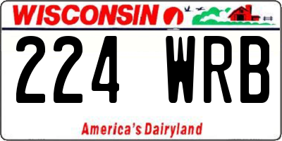 WI license plate 224WRB
