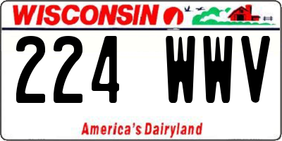 WI license plate 224WWV