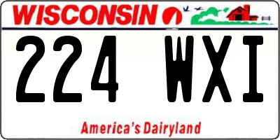 WI license plate 224WXI