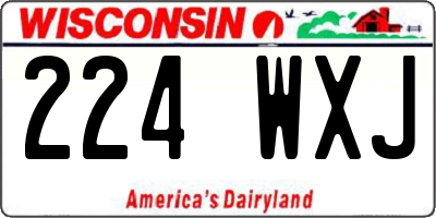 WI license plate 224WXJ
